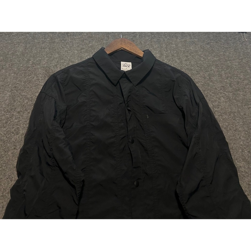Nike Tech Pack Mens Button Up Long Sleeve Top Black Size medium FB7363-010